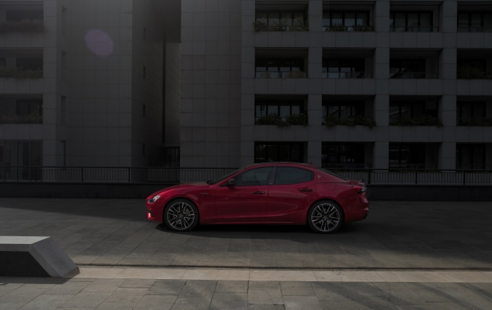 Red Maserati Ghibli Sedan