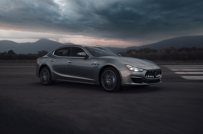 Maserati Ghibli GT Hybrid on a road