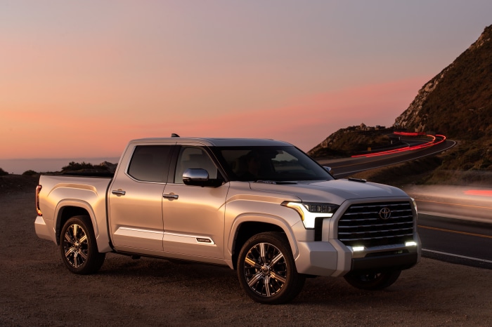Toyota Tundra Capstone CrewMax on a coastal road