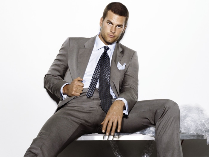 Tom Brady in a Grey Suit