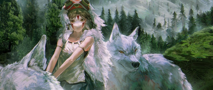 San and Moro from Princess Mononoke 4K