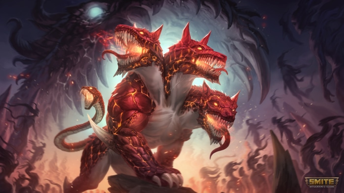 Crimson Keeper Cerberus from Smite