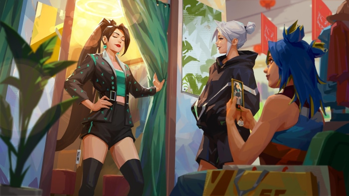 Sage, Jett, and Neon from Valorant