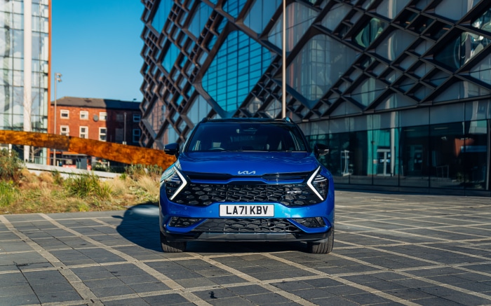 Blue Kia Sportage HEV GT-Line S SUV