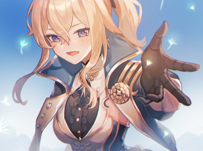 Jean from Genshin Impact reaching out