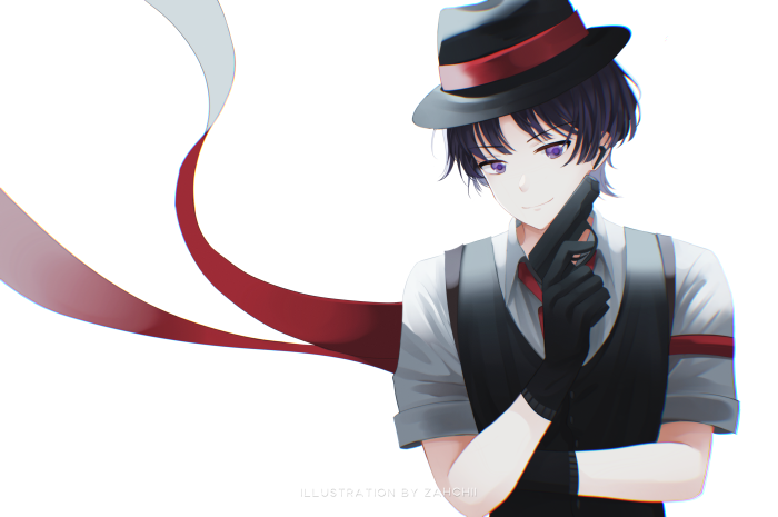 Scaramouche from Genshin Impact holding a gun