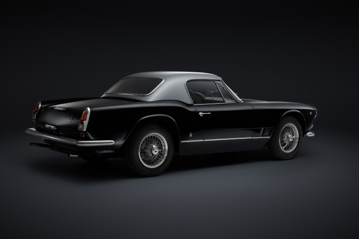 Black Maserati 3500 GTi Spyder with silver roof