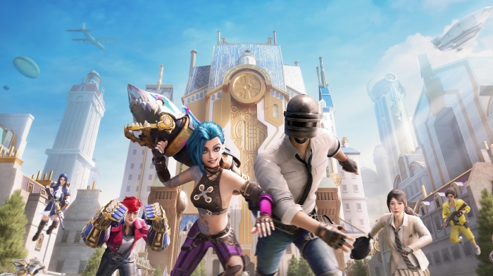 Jinx and Vi from Arcane in PUBG Mobile