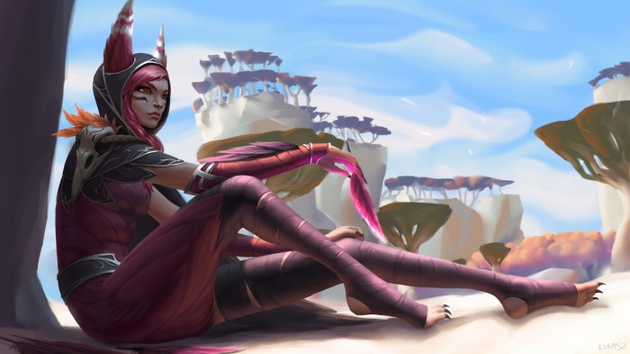 Xayah from League of Legends by Łukasz Starczewski