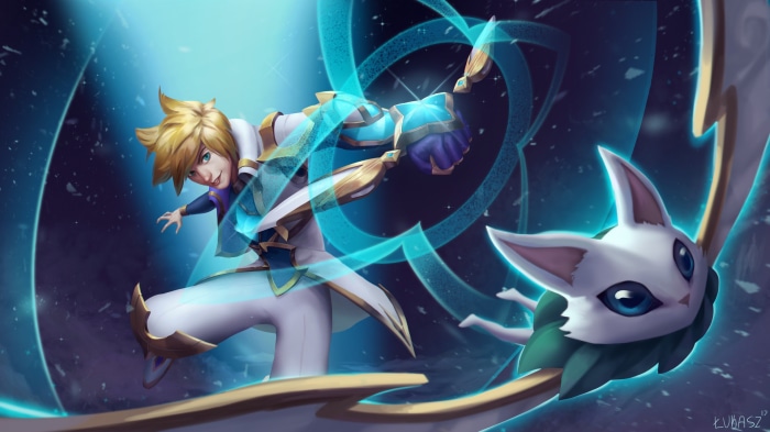 Star Guardian Ezreal and companion from League of Legends