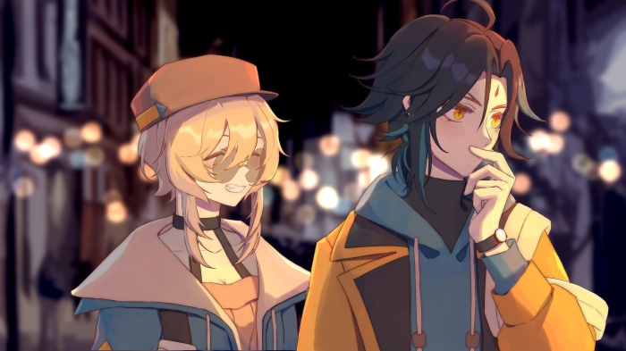 Lumine and Xiao from Genshin Impact 4K