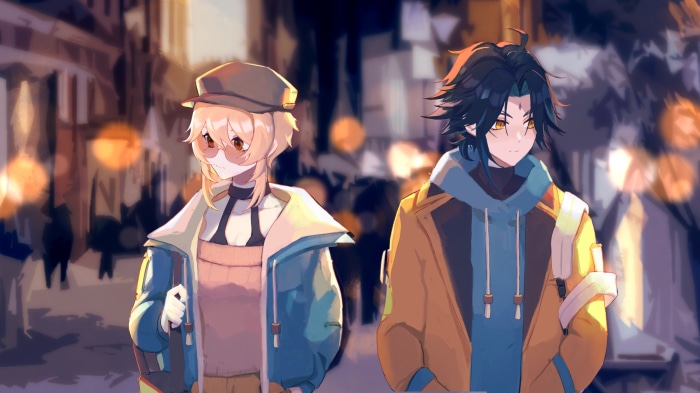 Lumine and Xiao from Genshin Impact 4K