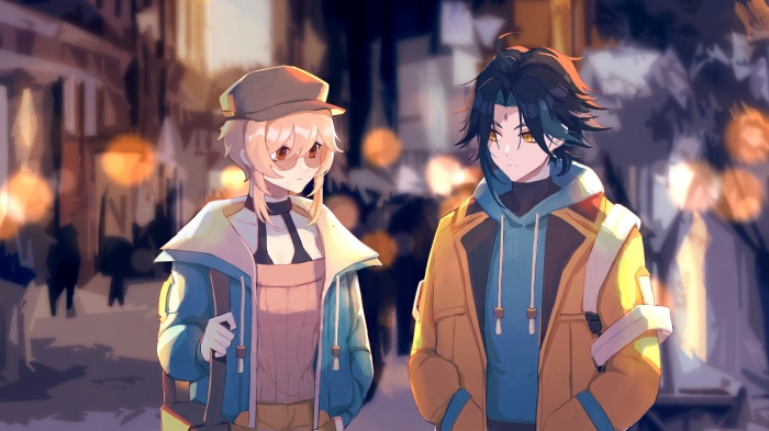 Xiao and Lumine from Genshin Impact 4K