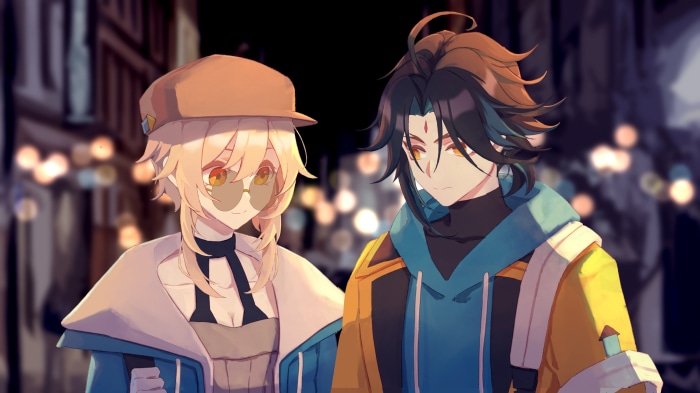 Lumine and Xiao from Genshin Impact 4K
