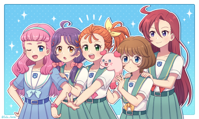 Tropical-Rouge! Pretty Cure characters with Kururun