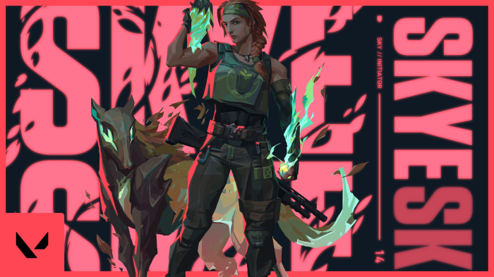 Skye from Valorant with Wolf Companion