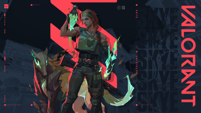 Skye from Valorant with Wolf Companion 4K