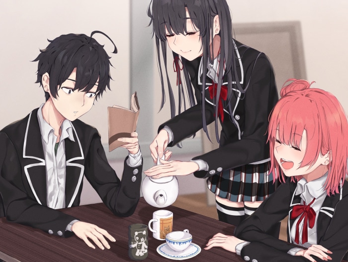 Hachiman, Yui, and Yukino from My Teen Romantic Comedy SNAFU