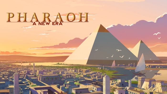 Pharaoh: A New Era game art with pyramids