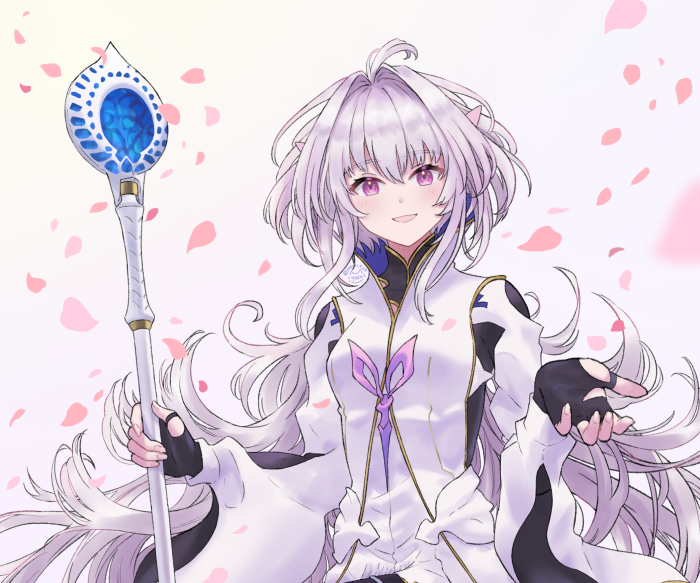 Merlin from Fate/Grand Order holding a staff