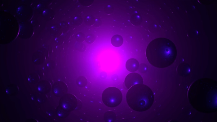 Abstract Purple Spheres 4K