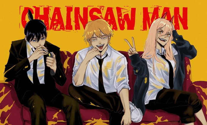 Aki Hayakawa, Power, and Denji from Chainsaw Man