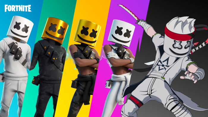 Fortnite Marshmello Character Skins Collection