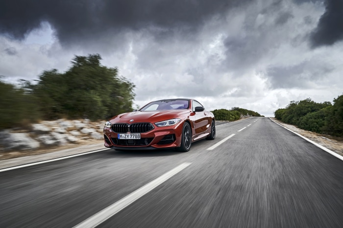 BMW M850i 4K driving on a road