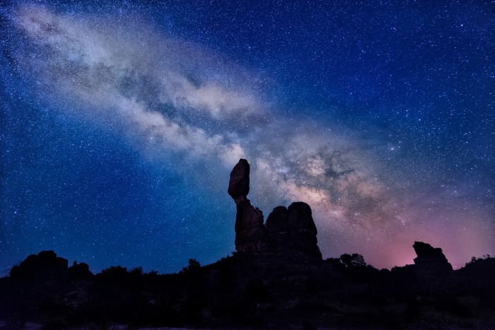 Balanced Rock under the Milky Way