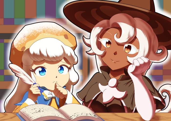 Cream Puff Cookie and Latte Cookie from COOKIE RUN: KINGDOM 4K