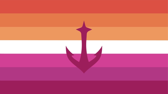 Seattle Kraken flag with anchor