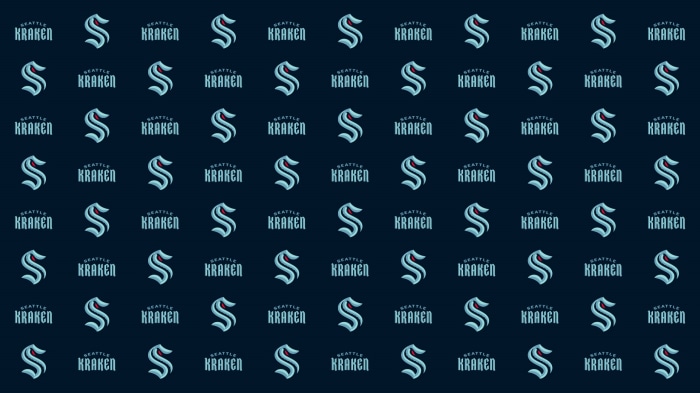 Seattle Kraken Logo Pattern