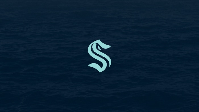 Seattle Kraken logo on water background
