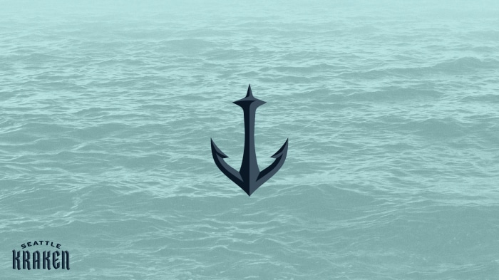 Seattle Kraken anchor logo on water