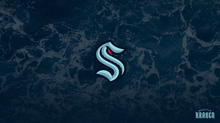 Seattle Kraken logo on water background