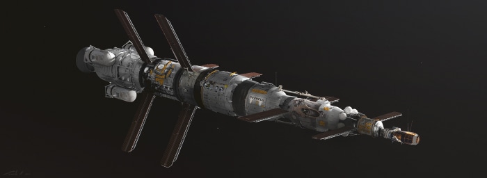 The Cepheus spaceship by Stephen Zavala