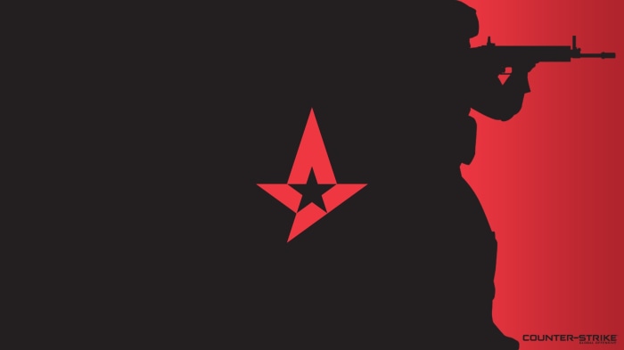 Astralis logo and Counter-Strike: Global Offensive silhouette