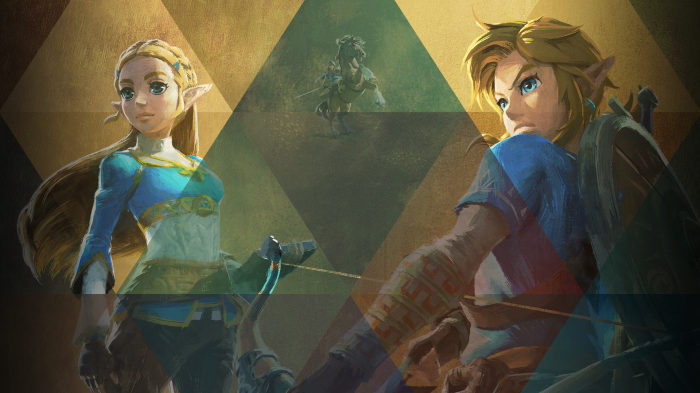 Link and Zelda from The Legend of Zelda: Breath of the Wild