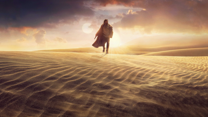 Obi-Wan Kenobi from Star Wars in a desert