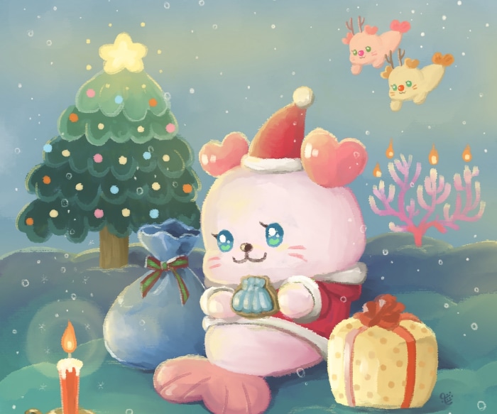 Kururun from Tropical-Rouge! Pretty Cure dressed as Santa