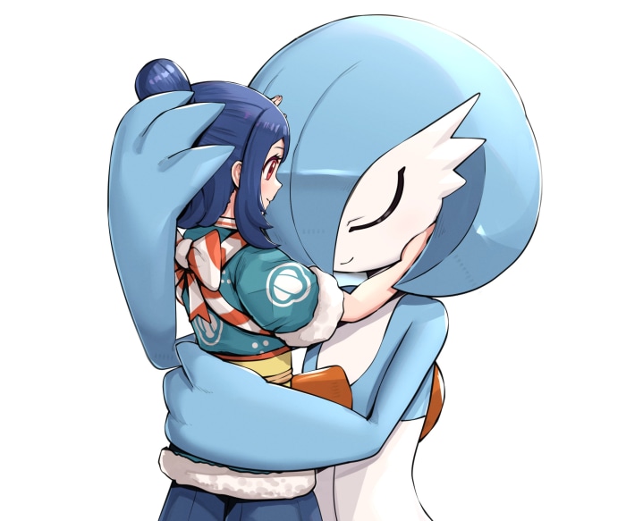 Akari and Gardevoir from Pokémon Legends: Arceus