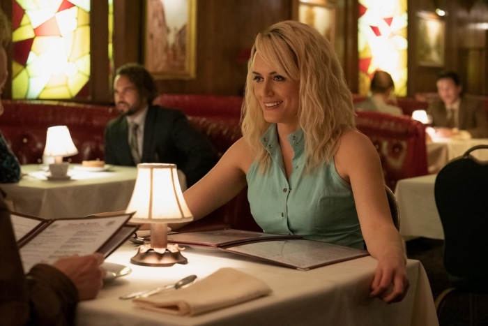 Taylor Schilling as Pam Anderson in Pam & Tommy