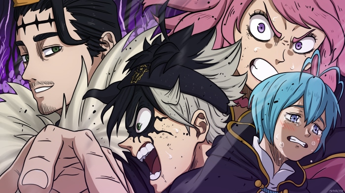 Asta, Dante, Vanessa, and Grey from Black Clover