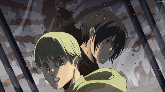 Armin Arlert and Mikasa Ackerman from Attack on Titan