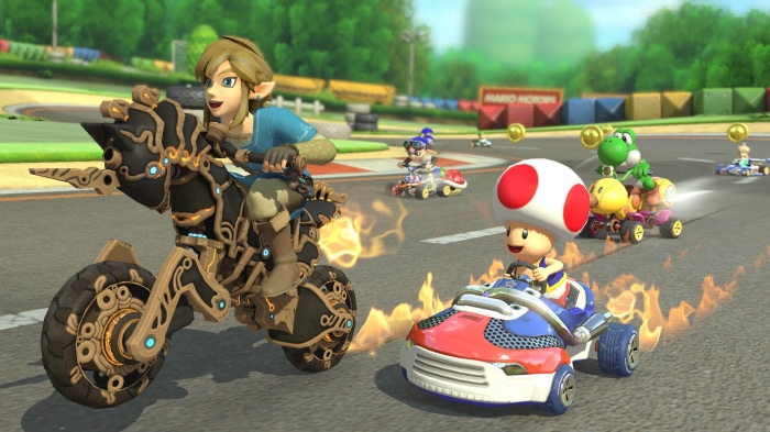 Link and Toad from Mario Kart 8 Deluxe