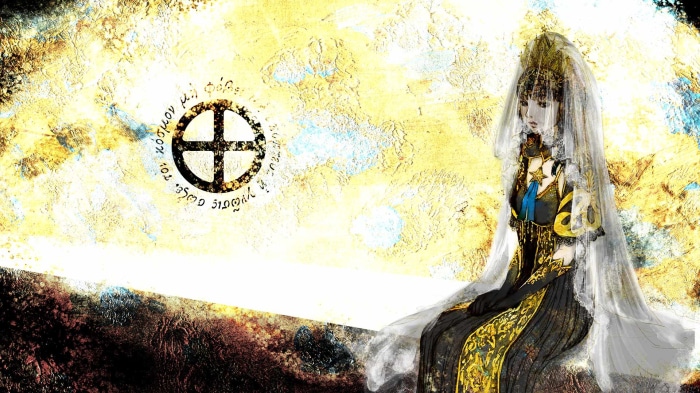 Yuriko from GNOSIA with Gnostic symbol