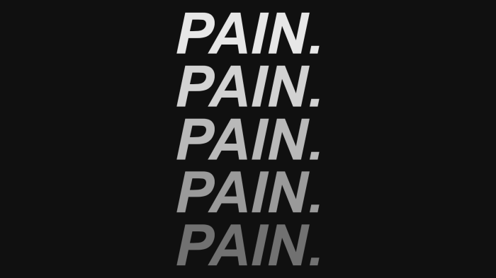 Pain repeated text