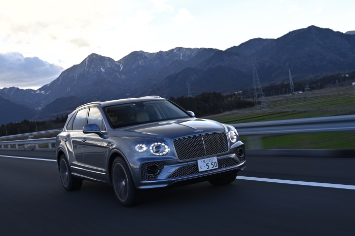 Bentley Bentayga V8 SUV on a Mountain Road