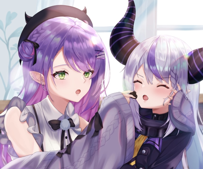 Tokoyami Towa and La+ Darknesss from Hololive