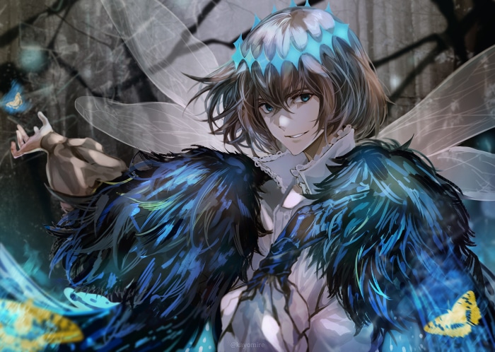 Oberon from Fate/Grand Order with butterfly wings